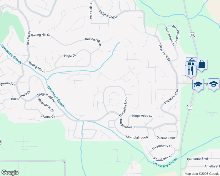 map of restaurants, bars, coffee shops, grocery stores, and more near 208 Maplewood Loop in Daphne