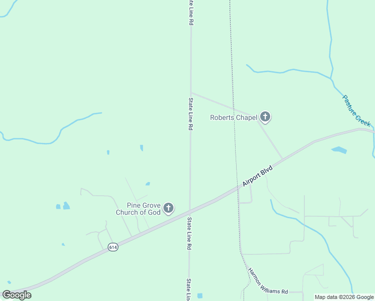 map of restaurants, bars, coffee shops, grocery stores, and more near 22300 State Line Road in Moss Point