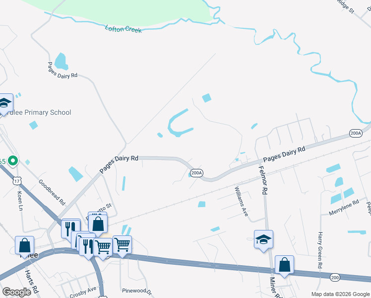 map of restaurants, bars, coffee shops, grocery stores, and more near 86205 Pages Dairy Rd in Yulee