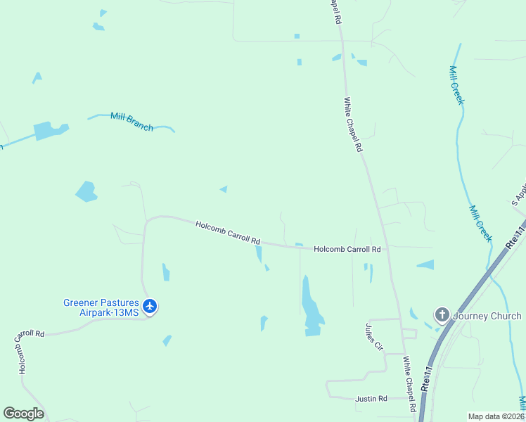 map of restaurants, bars, coffee shops, grocery stores, and more near 375 Holcomb Carroll Road in Carriere