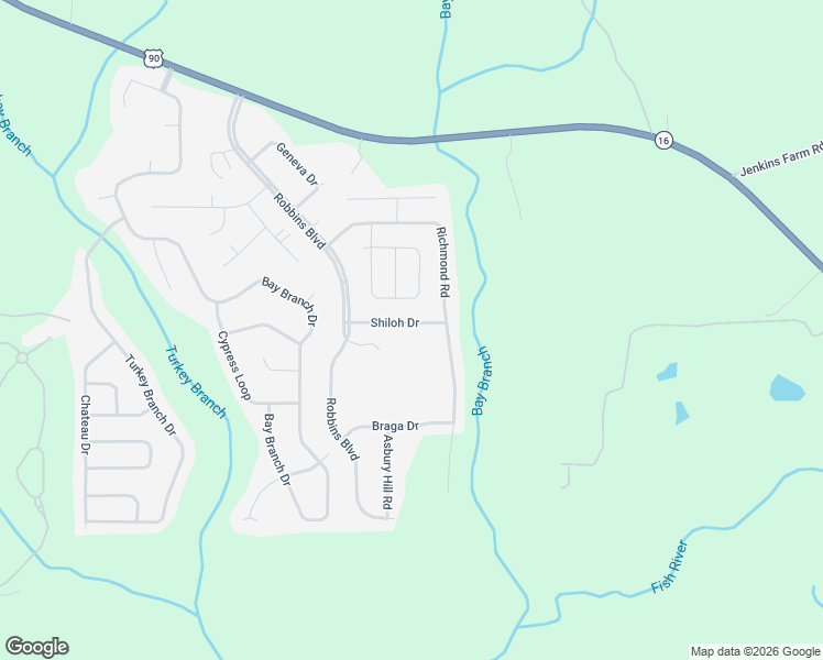 map of restaurants, bars, coffee shops, grocery stores, and more near 120 Shiloh Drive in Daphne