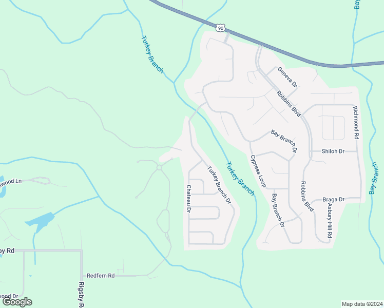 map of restaurants, bars, coffee shops, grocery stores, and more near 28478 Turkey Branch Drive in Daphne