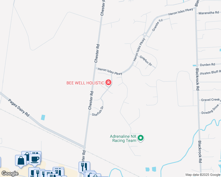 map of restaurants, bars, coffee shops, grocery stores, and more near 96185 Coral Reef Road in Yulee