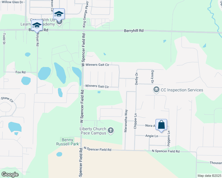 map of restaurants, bars, coffee shops, grocery stores, and more near 4291 Winners Gait Circle in Milton
