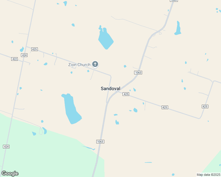 map of restaurants, bars, coffee shops, grocery stores, and more near in Sandoval