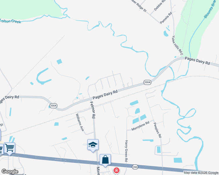 map of restaurants, bars, coffee shops, grocery stores, and more near 86335 Pages Dairy Road in Yulee