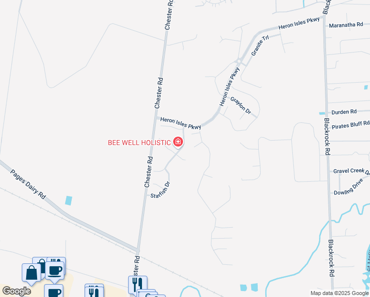map of restaurants, bars, coffee shops, grocery stores, and more near 96204 Coral Reef Road in Yulee