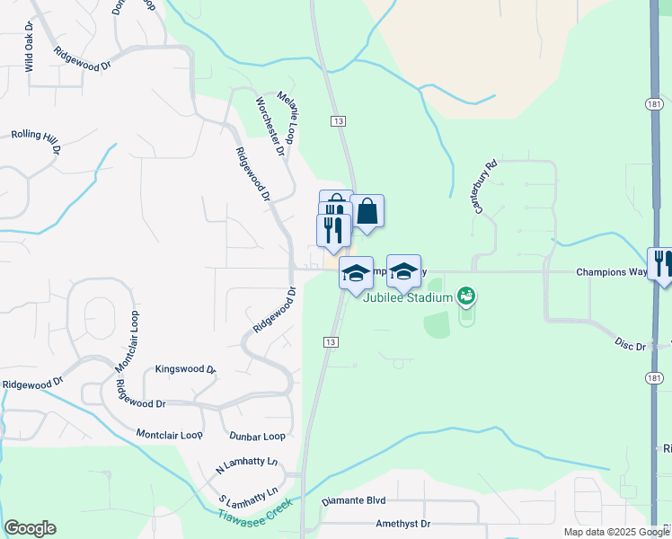 map of restaurants, bars, coffee shops, grocery stores, and more near 9300 Lawson Road in Daphne