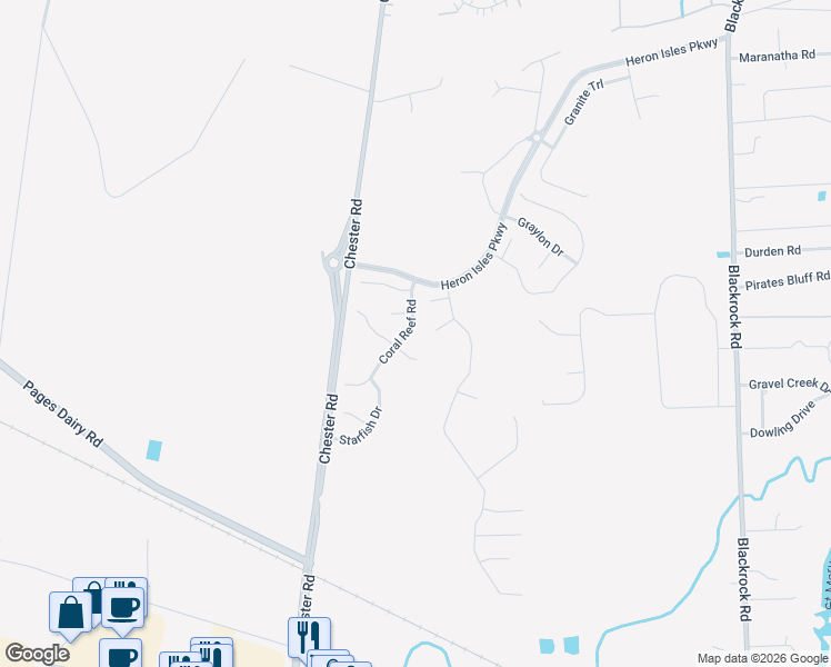 map of restaurants, bars, coffee shops, grocery stores, and more near 96204 Coral Reef Road in Yulee