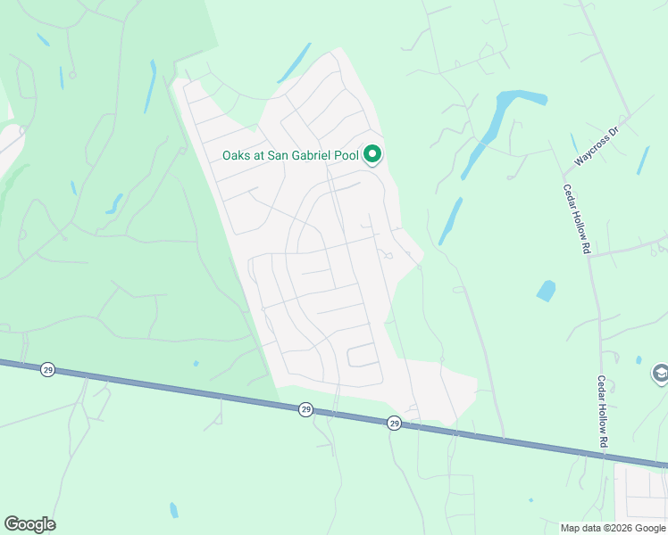 map of restaurants, bars, coffee shops, grocery stores, and more near 1617 Highland Ridge Road in Georgetown