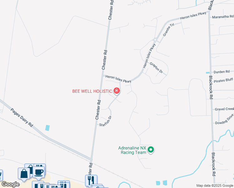 map of restaurants, bars, coffee shops, grocery stores, and more near 96185 Coral Reef Road in Yulee