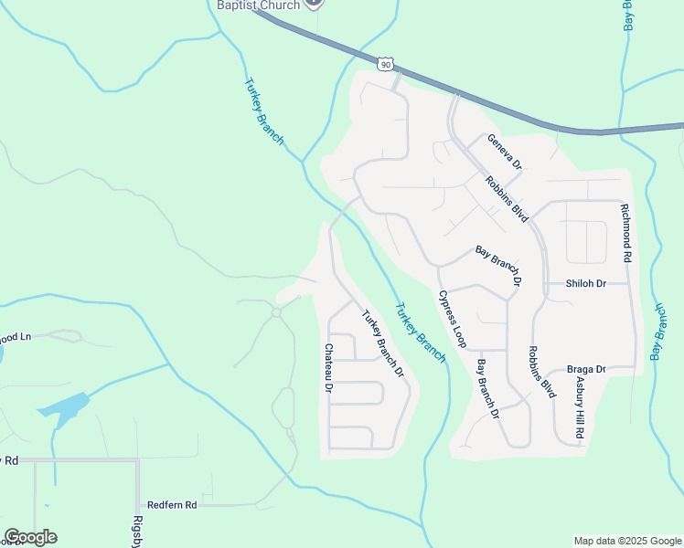 map of restaurants, bars, coffee shops, grocery stores, and more near 28478 Turkey Branch Dr in Daphne