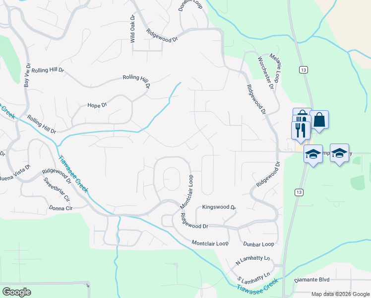 map of restaurants, bars, coffee shops, grocery stores, and more near 102 Madden Cir in Daphne