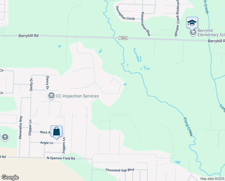 map of restaurants, bars, coffee shops, grocery stores, and more near 5608 Whispering Woods Drive in Pace