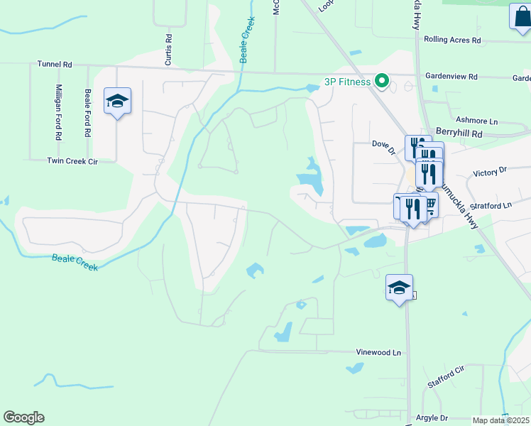 map of restaurants, bars, coffee shops, grocery stores, and more near 3195 Cobblestone Drive in Milton