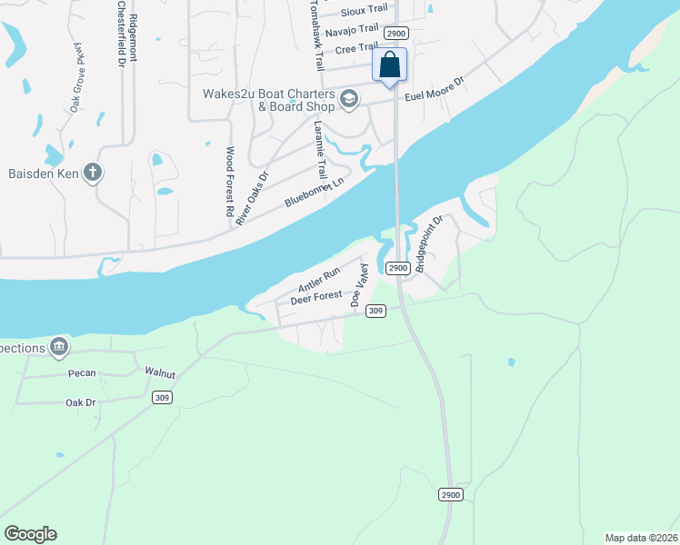 map of restaurants, bars, coffee shops, grocery stores, and more near 339 Deer Forest in Kingsland