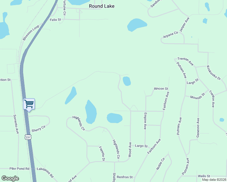 map of restaurants, bars, coffee shops, grocery stores, and more near 2569 Austin Lane in Alford