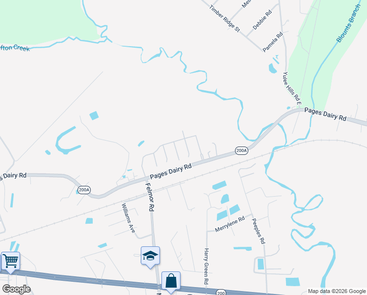 map of restaurants, bars, coffee shops, grocery stores, and more near 86335 Pages Dairy Road in Yulee