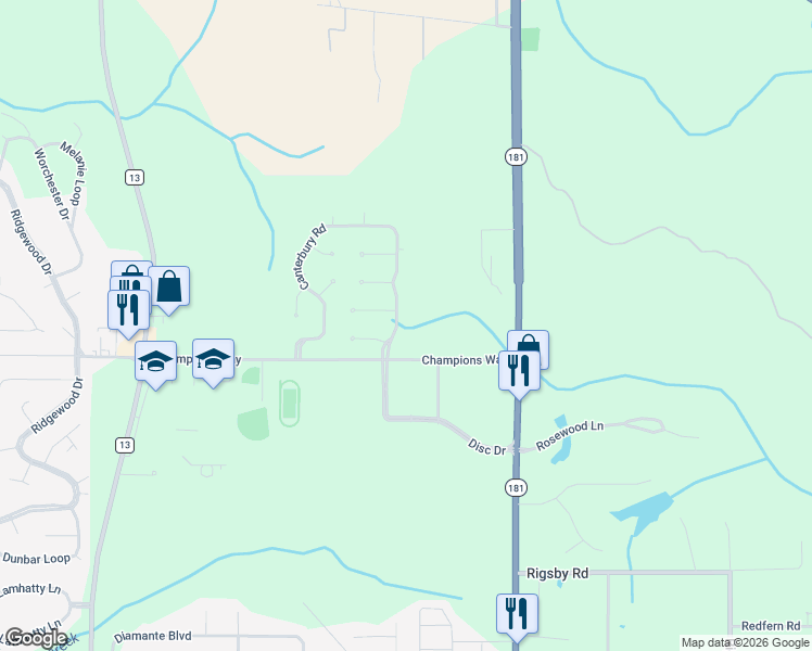 map of restaurants, bars, coffee shops, grocery stores, and more near 28624 Canterbury Rd in Daphne