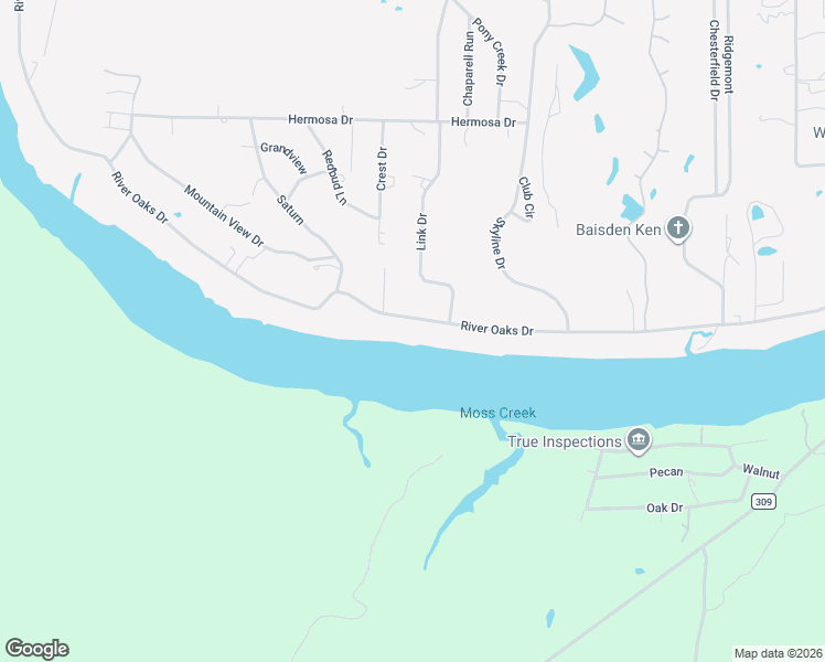 map of restaurants, bars, coffee shops, grocery stores, and more near 3424 River Oaks Drive in Kingsland