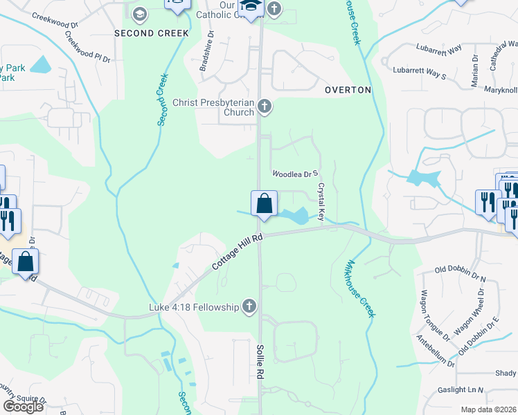 map of restaurants, bars, coffee shops, grocery stores, and more near 7048 Anclote Court in Mobile