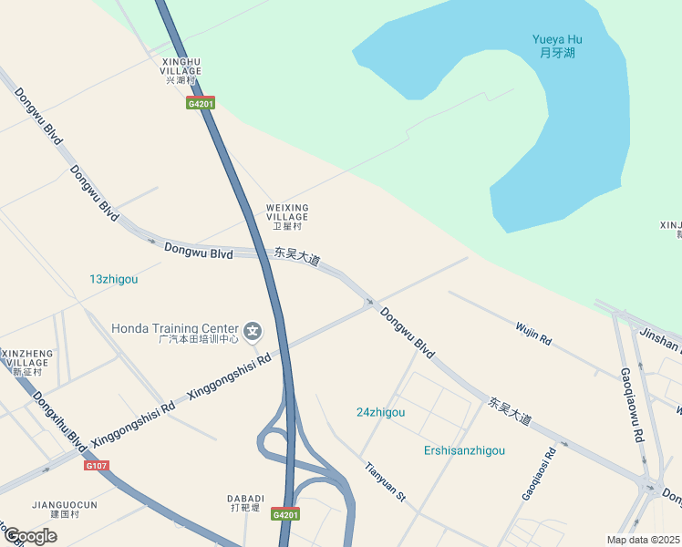 map of restaurants, bars, coffee shops, grocery stores, and more near Dong Wu Da Dao in Wu Han Shi