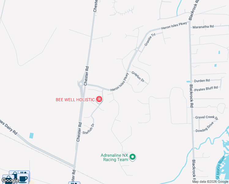 map of restaurants, bars, coffee shops, grocery stores, and more near 96289 Heron Isle Parkway in Yulee