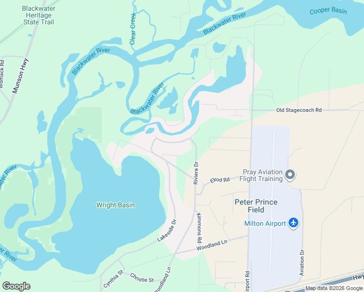 map of restaurants, bars, coffee shops, grocery stores, and more near 5735 Riviera Drive in Milton