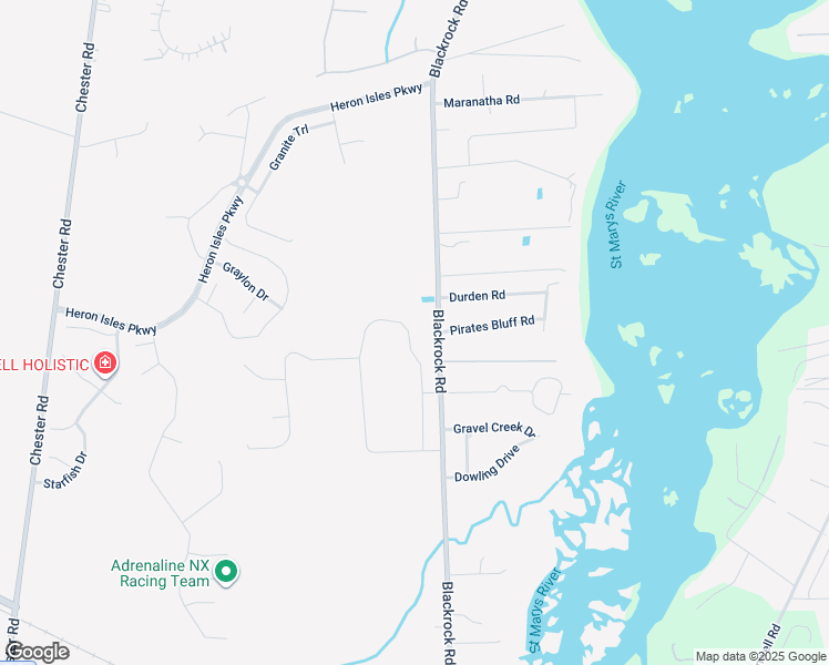 map of restaurants, bars, coffee shops, grocery stores, and more near 96283 Blackrock Road in Yulee