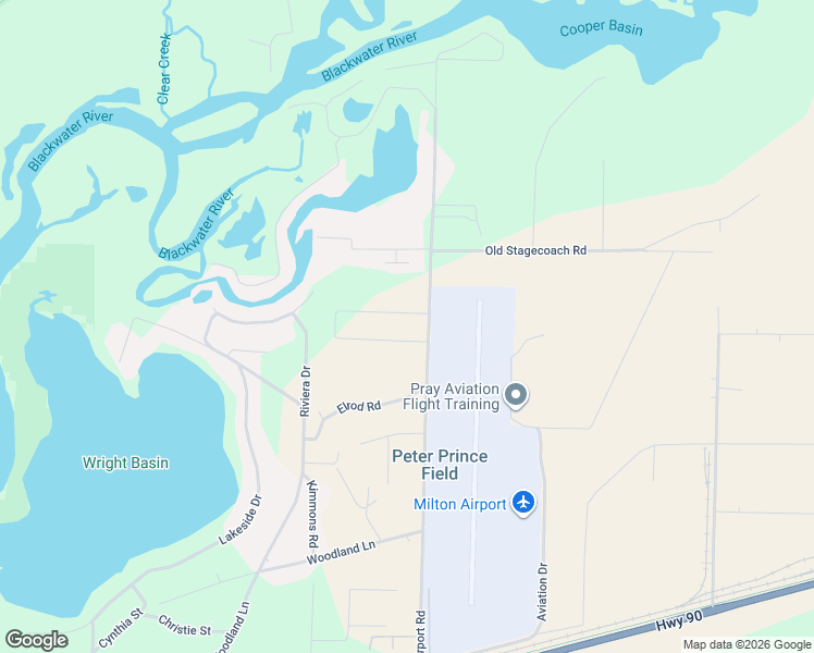 map of restaurants, bars, coffee shops, grocery stores, and more near 5757 North Airport Road in Milton