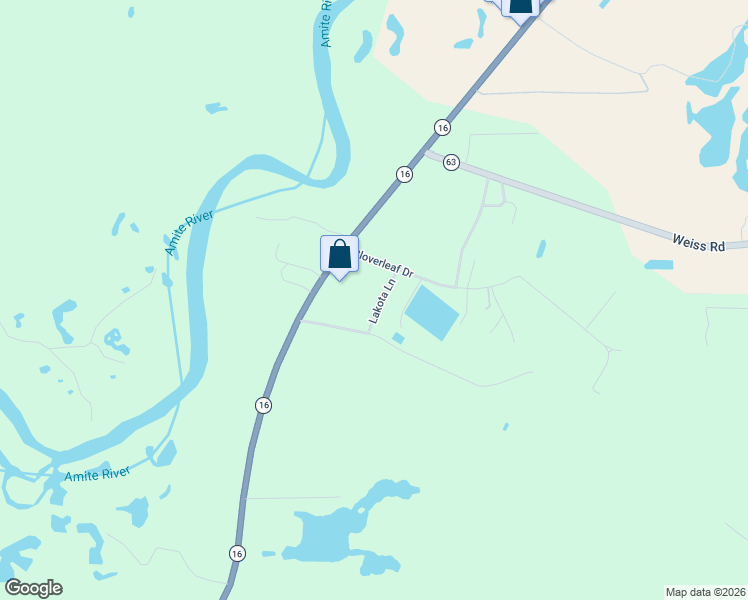 map of restaurants, bars, coffee shops, grocery stores, and more near 39566 Lakota Lane in Denham Springs