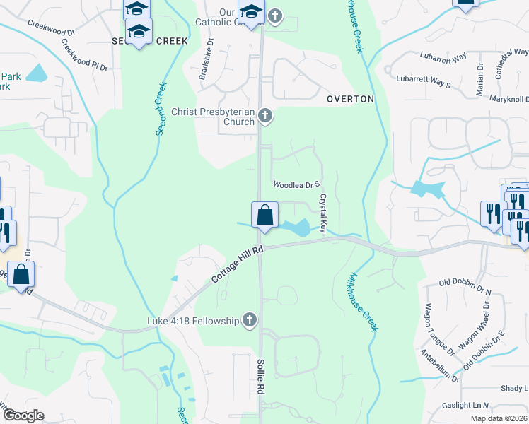 map of restaurants, bars, coffee shops, grocery stores, and more near 7048 Anclote Court in Mobile