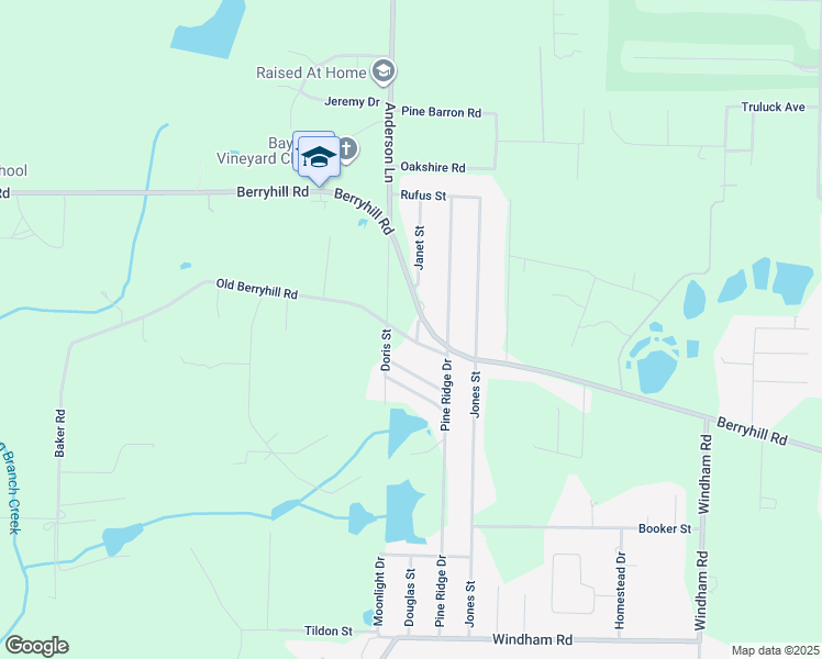 map of restaurants, bars, coffee shops, grocery stores, and more near 5412 Old Berryhill Road in Milton