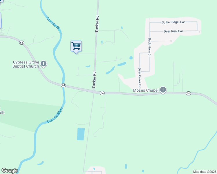 map of restaurants, bars, coffee shops, grocery stores, and more near 9109 Greenwell Spring Point Hudson Road in Zachary