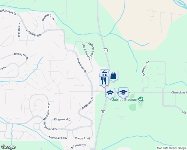 map of restaurants, bars, coffee shops, grocery stores, and more near 9037 Independence Avenue in Daphne