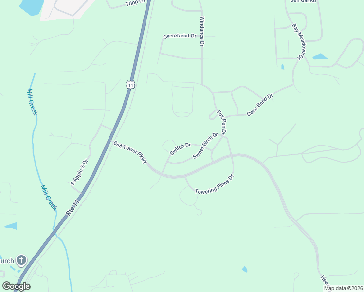 map of restaurants, bars, coffee shops, grocery stores, and more near Switch Drive in Pearl River County