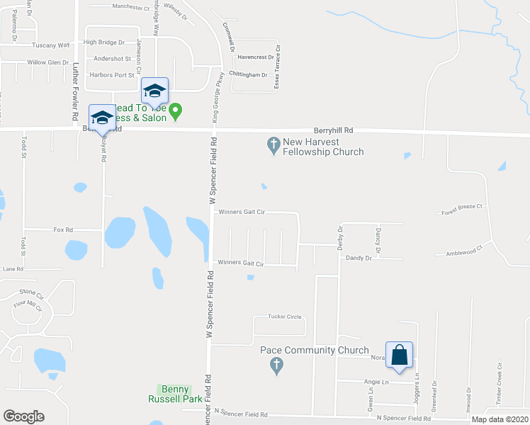 map of restaurants, bars, coffee shops, grocery stores, and more near 4422 Winners Gait Circle in Milton