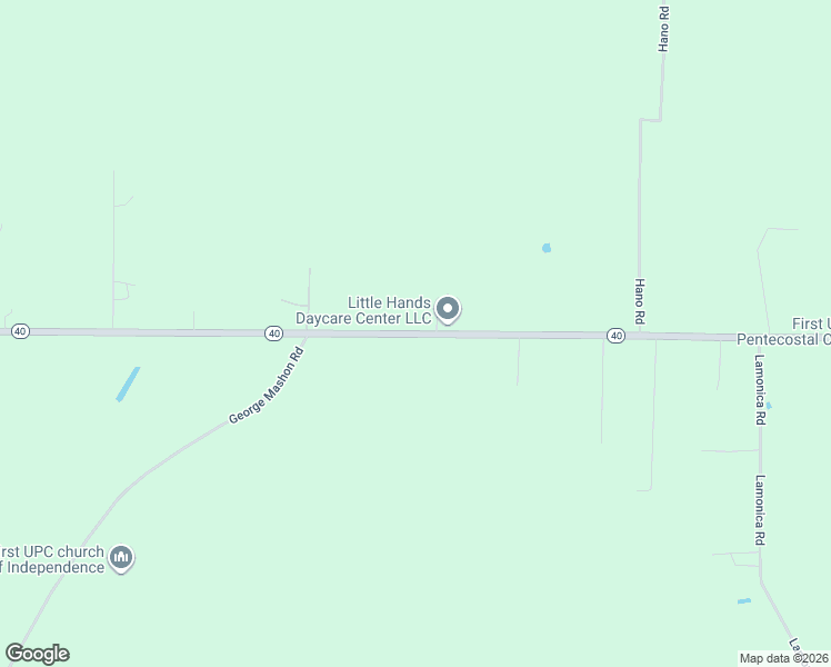 map of restaurants, bars, coffee shops, grocery stores, and more near 10227 Louisiana 40 in Independence