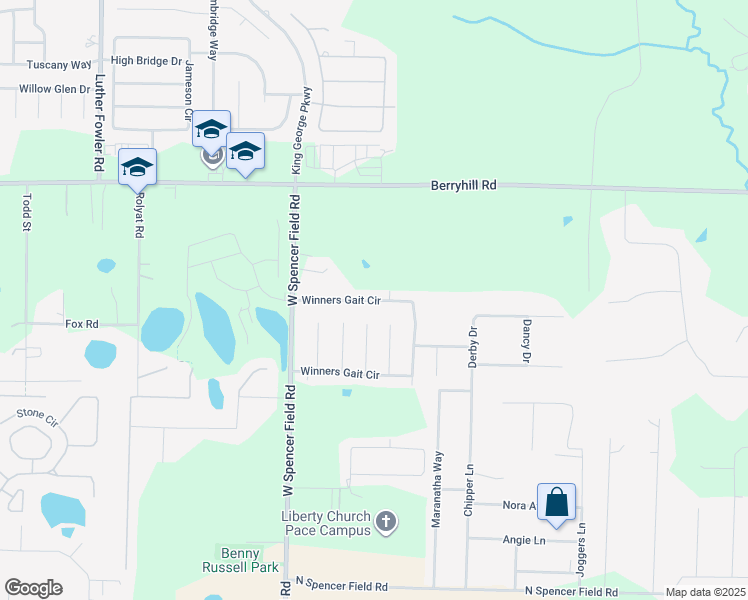map of restaurants, bars, coffee shops, grocery stores, and more near 4411 Winners Gait Circle in Milton