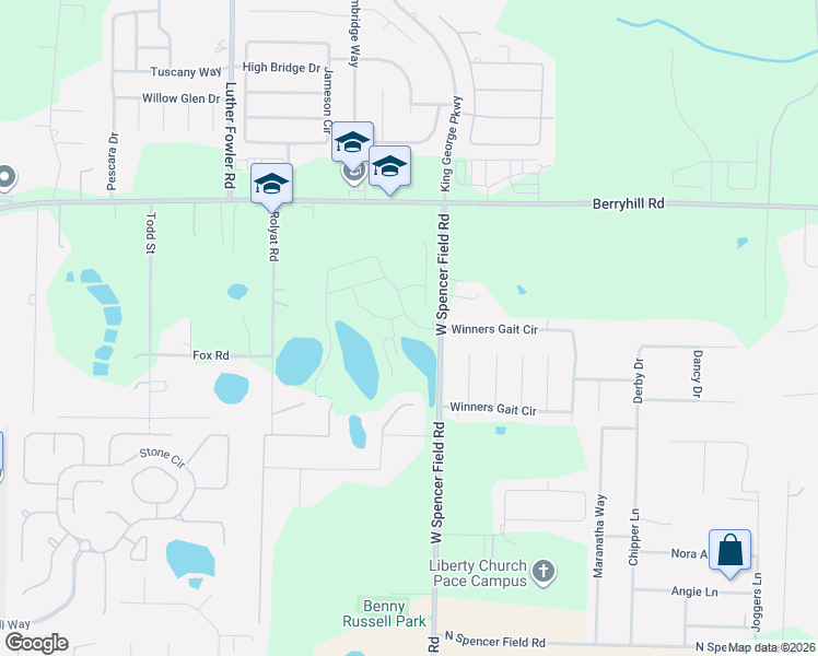 map of restaurants, bars, coffee shops, grocery stores, and more near 5729 Conley Court in Milton