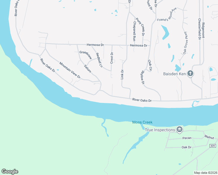 map of restaurants, bars, coffee shops, grocery stores, and more near 209 Crest Drive in Kingsland