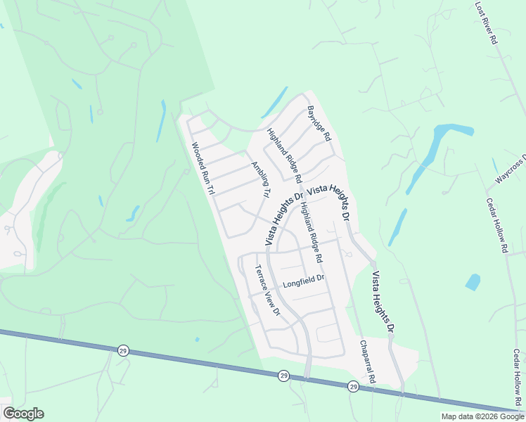 map of restaurants, bars, coffee shops, grocery stores, and more near 2104 Ambling Trail in Georgetown
