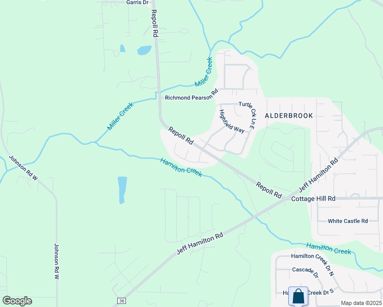 map of restaurants, bars, coffee shops, grocery stores, and more near 2295 Muscadine Court in Mobile