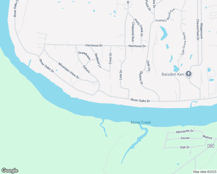 map of restaurants, bars, coffee shops, grocery stores, and more near 209 Crest Drive in Kingsland