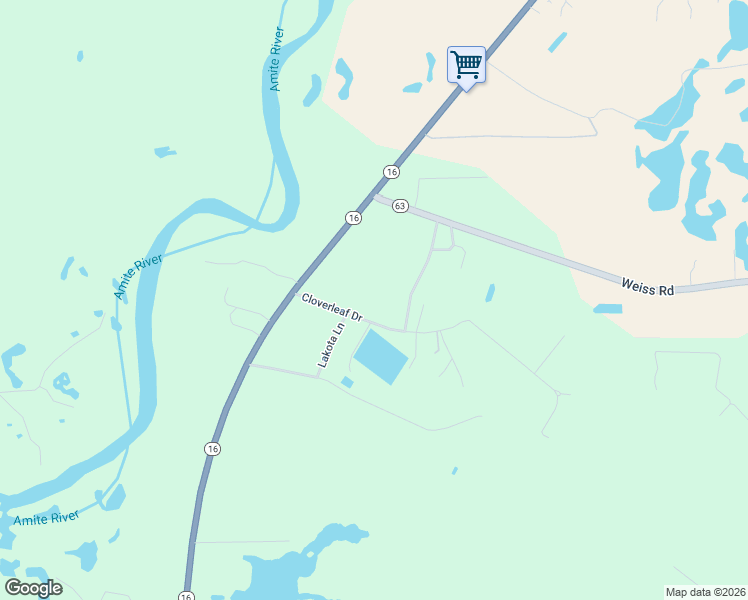 map of restaurants, bars, coffee shops, grocery stores, and more near 10869 Cloverleaf Drive in Denham Springs