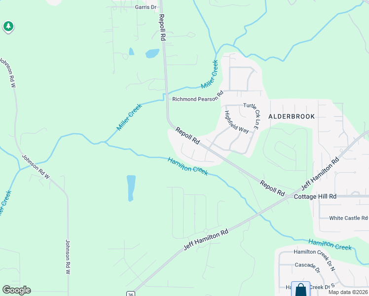 map of restaurants, bars, coffee shops, grocery stores, and more near 2291 Sable Ridge Drive in Mobile