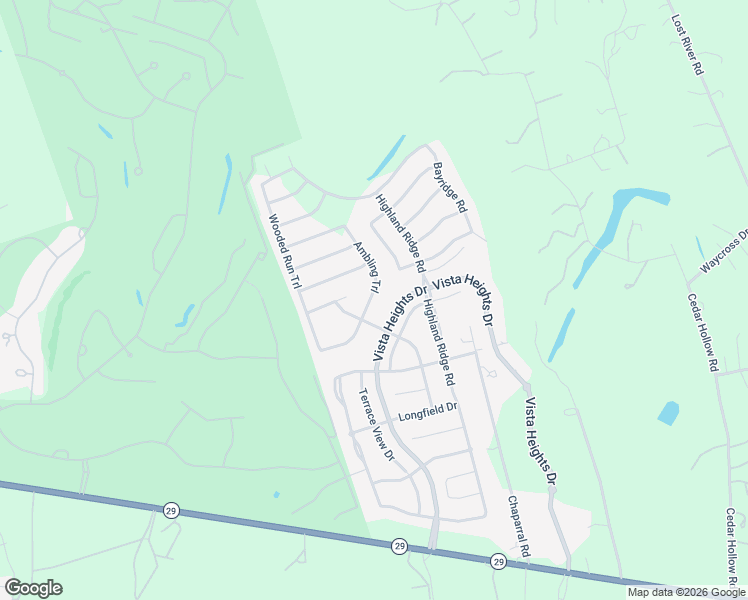 map of restaurants, bars, coffee shops, grocery stores, and more near 2104 Ambling Trail in Georgetown
