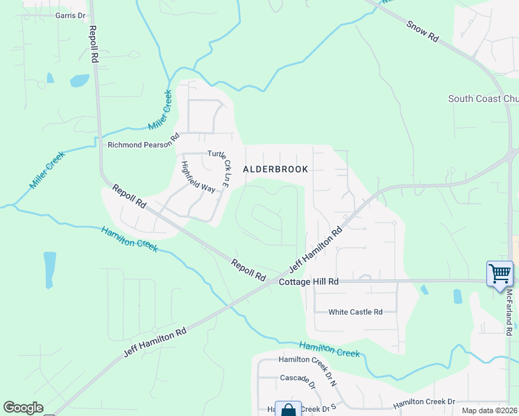 map of restaurants, bars, coffee shops, grocery stores, and more near 9813 Taylor Pointe Drive in Mobile