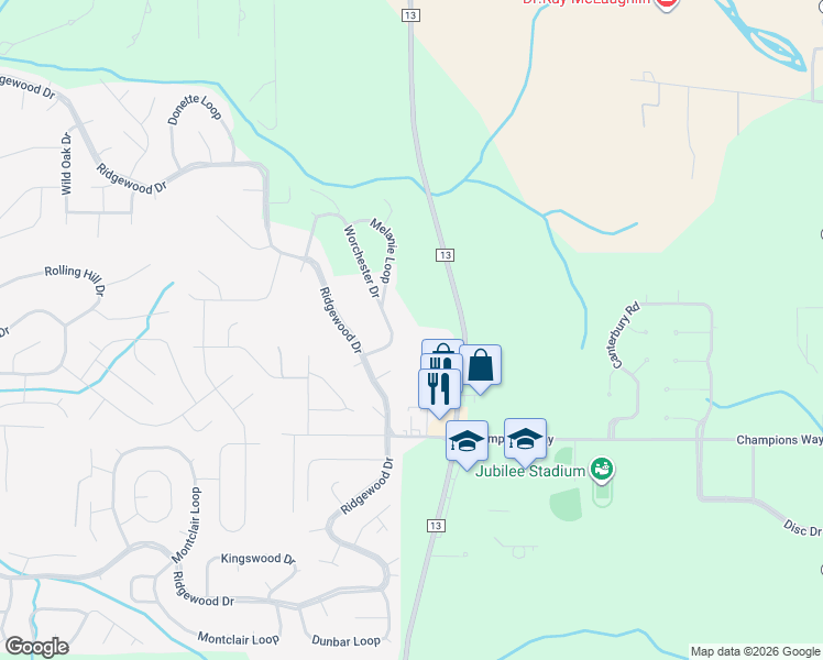 map of restaurants, bars, coffee shops, grocery stores, and more near 9037 Independence Avenue in Daphne