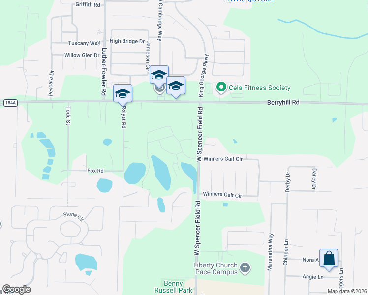 map of restaurants, bars, coffee shops, grocery stores, and more near 5729 Conley Court in Milton